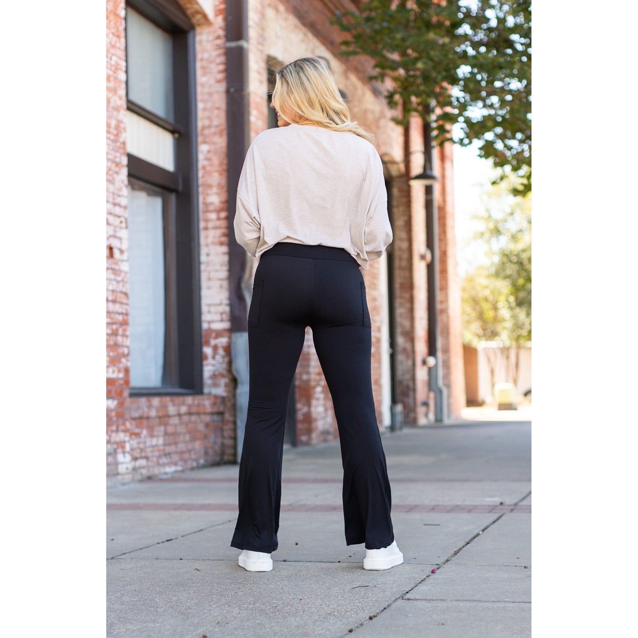 Ready to Ship | The Vanessa - 30 inch Black Bootcut Leggings